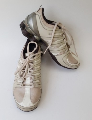 Nike Womens Shoes Shox Beige White Size 6 EU 36.5 | eBay