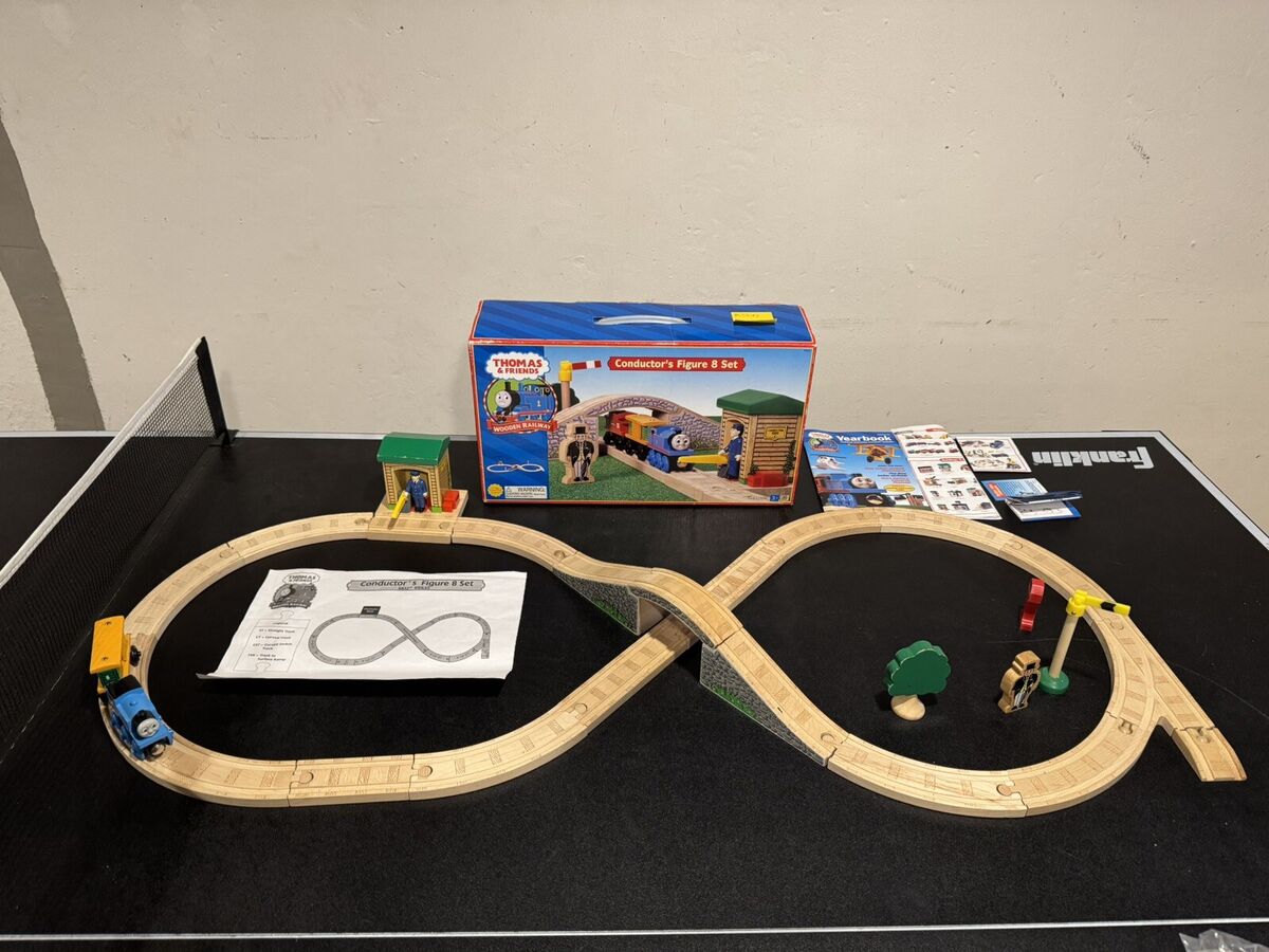 Conductor's Figure 8 Set Thomas Wooden Railway 2005 Lc99535 Conductor's Figure 8 Set Thomas Wooden Railway 2005 Lc99535