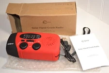 Esky Solar Hand Crank Radio Model: HN-28 (Red & Black)
