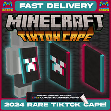 MINECRAFT TIKTOK CAPE - 2024 RARE EXCLUSIVE C...