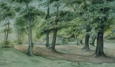 Pair of Beautifully Executed Watercolor Country Landscapes by P. L. Andrews