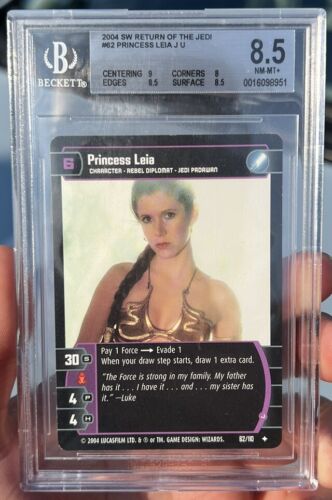 SW RETURN OF THE JEDI 2004 #62 Princesa Leia en traje de esclavo BGS 8,5 = PSA9 - Imagen 1 de 2