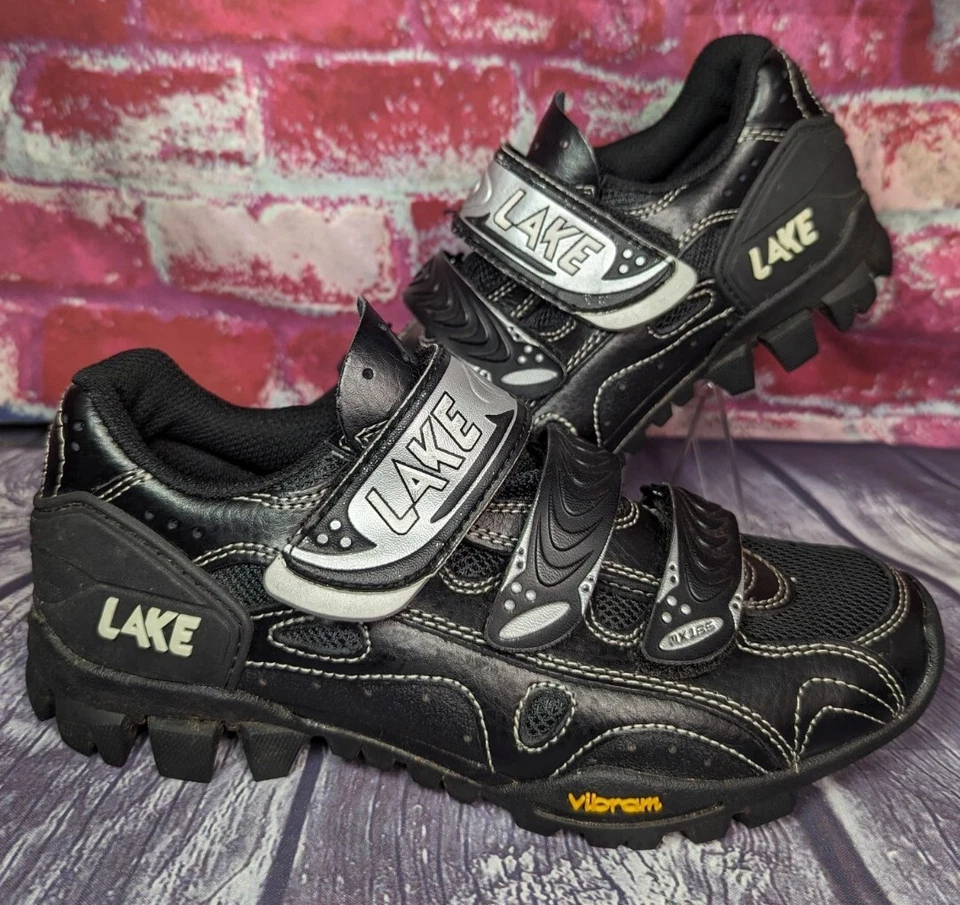 Zapatos de ciclismo LAKE MTB MTB tacos MX165 para mujer 7 para hombre 6 38,5 negros 2 pernos $120 Foto 2 de 4
