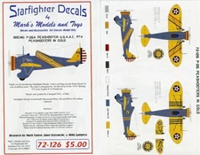 Starfighter Decals 72126	x 1/72 P26A in Gold USAAC Pt.4