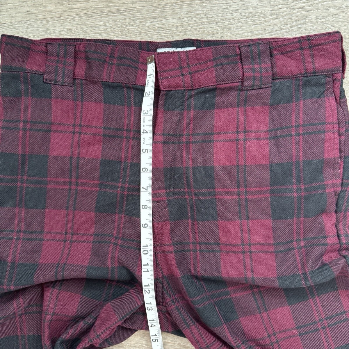 Carhartt WIP Pulford Red & Black Plaid Pants, Men's Large | eBay