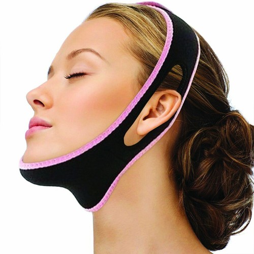 US 1-2 Pack V Line Lifting Mask Slimming Double Chin Reducer Belt Sagging Face - Picture 8 of 31