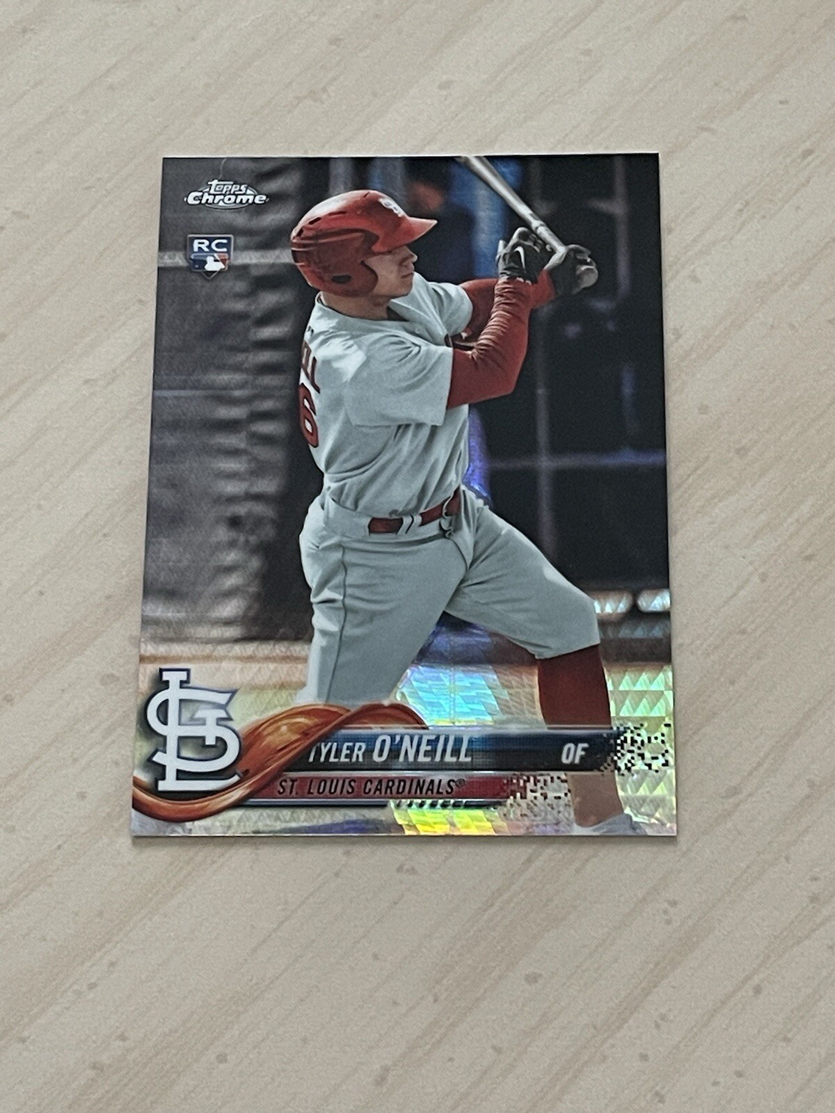 2018 Topps Chrome Tyler O'Neill Prism Refractor RC #35 Baltimore Orioles