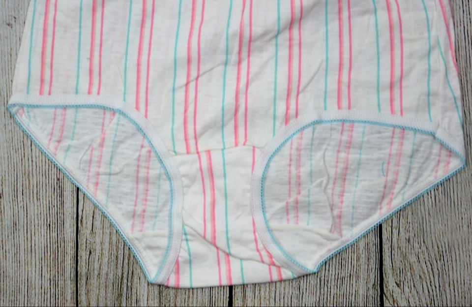 Paquete de 3 bragas de colección para mujeres HW ropa interior retro braguita a rayas talla 6 Foto 3 de 4