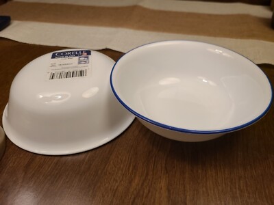 2 Corelle Corning True Blue, Lia Blue Swirl Cereal Soup Bowl 6 1/4 New W Tags