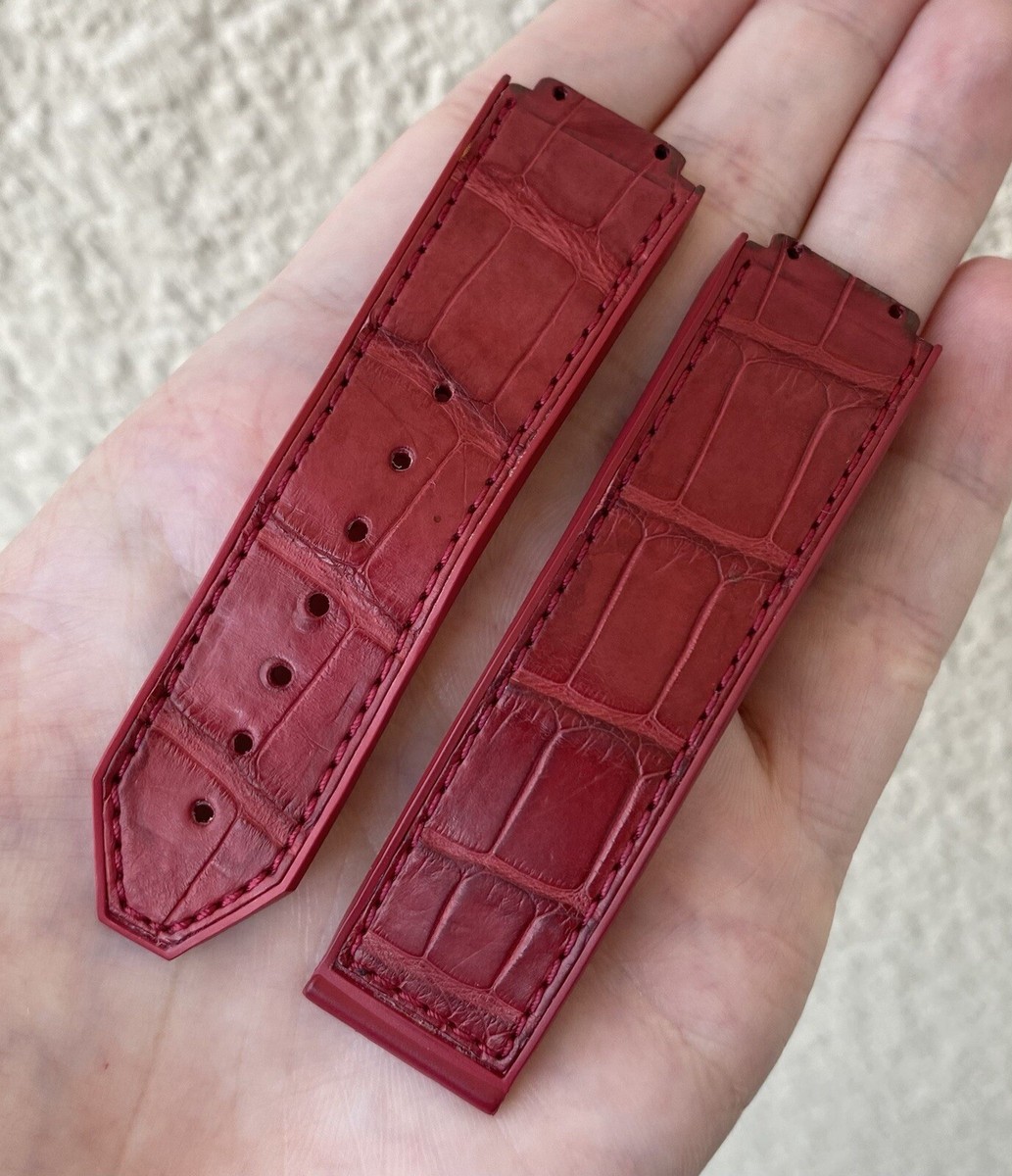 Hublot Big Bang 41mm 22mm x 20mm Red Alligator Watch Strap Band