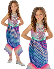 Barbie Mermaid Costume Colour Changing Girls Licensed Fancy Dress Kids