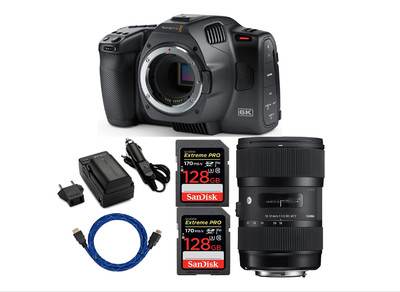 Blackmagic Pocket Cinema Camera 6K G2 (Canon EF) with Sigma 18-35mm Bundle