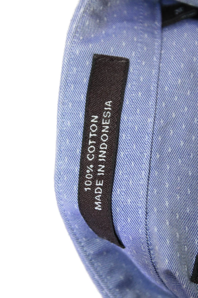 Camisa de vestir Michael Kors para niños con botones azul algodón talla 14 Foto 4 de 4