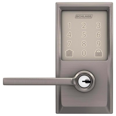 Schlage Encode Satin Nickel Wi-Fi Deadbolt with Latitude Lever