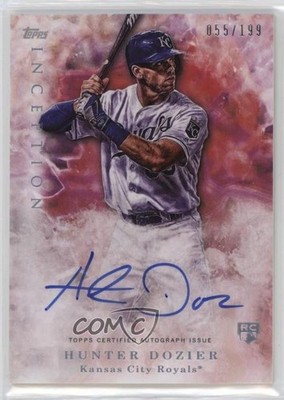 2017 Topps Inception Rookie Auto 55/199 Hunter Dozier #108 Rookie Auto RC h3r