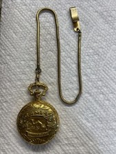 Vintage Camel 80th Anniversary Pocket Watch Gold Tone w/Fob