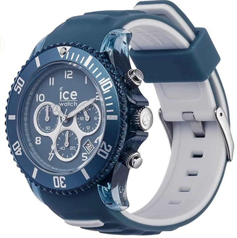 Ice-Watch ICE 001462 Chrono Bluestone Medium Chronograph Silikon blaugrau Neu K2 - Bild 2 von 3