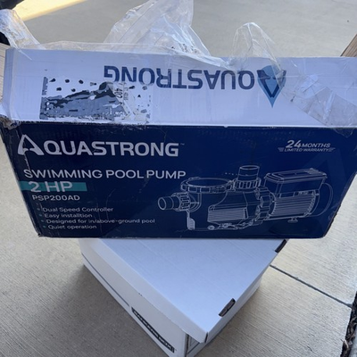 #ad #ad Aquastrong PSP200T LV Swimming Pool Pump 2HP As Is NEEDS TOPS $62.40