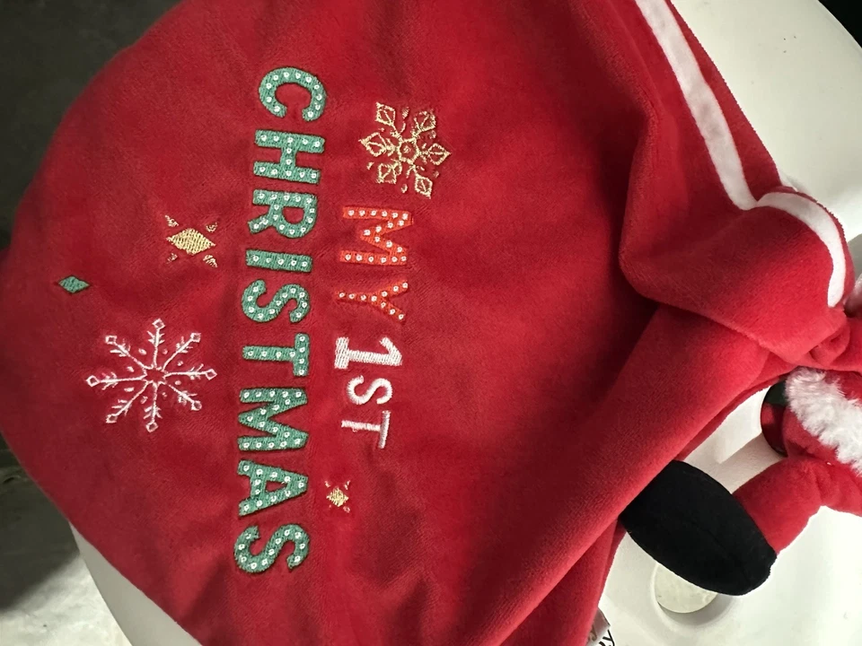 Одеяло Mickey Mouse My First Christmas Lovey Security в полоску Santa Disney Baby - Изображение 3 из 4