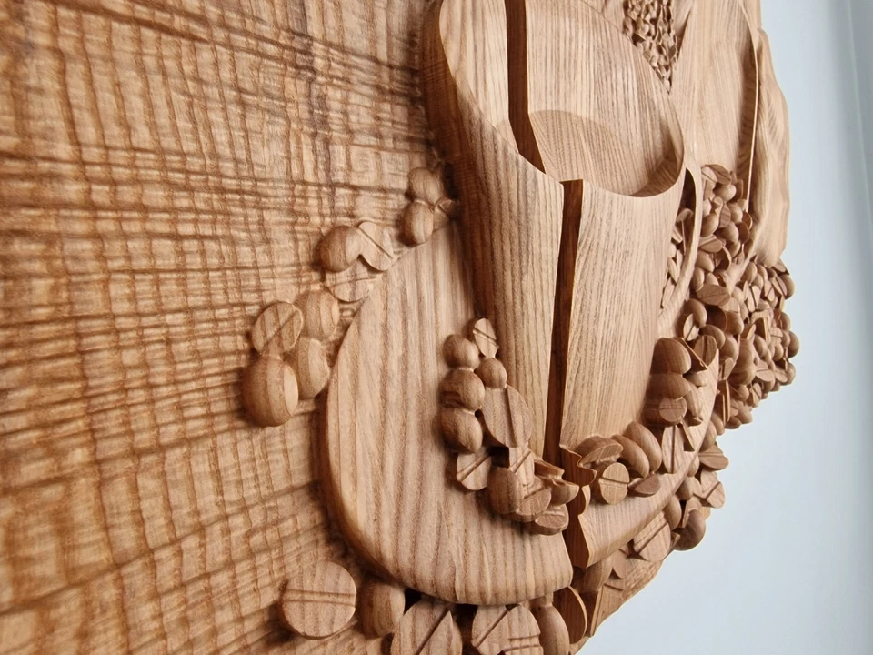 Coffee Bar Wooden Wall Hanging | Rustic Kitchen Decor | 3 Panel Ash Wood Art - Image 4 of 4