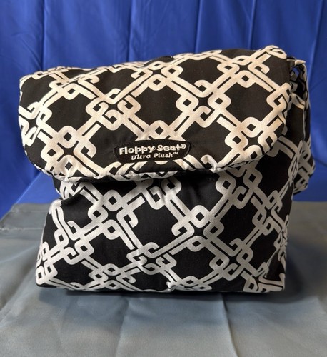 Floppy Seat Ultra Plush Black-White Shopping Cart & High Chair Cover for Babies