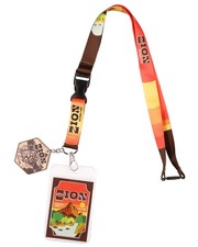Zion National Park Foundation Lanyard ID Badge Holder Breakaway Keychain Wood