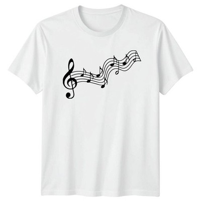 Musiknoten Violinschlüssel Grafik Tee Herren T-Shirt Damen Oberteil Unisex