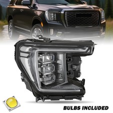 For 2021 2022 2023 GMC Yukon|Yukon XL Full LED Chrome Trim Headlight Right Side