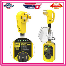 RV Surge Protector, 50 Amp 12800 Joules RV Circuit Analyzer Full Protection,IP67