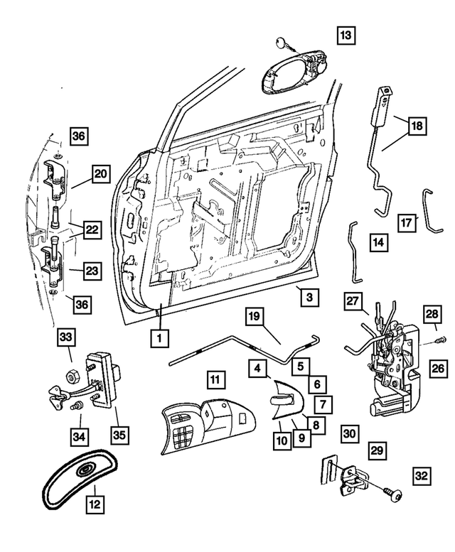 Door Latch Assembly Mopar 05109863AB
