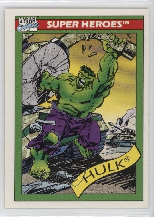 1990 Impel Marvel Universe Super Heroes The Hulk #3 0nr3