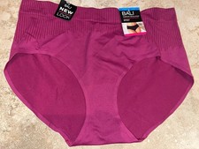 NWT Bali Comfort Revolution Modern Seamless Maroon Brief Panty 2XL/9 DFMSBF