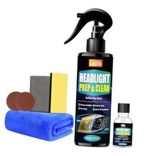 Headlight Restoration Kit with Ceramic Coating: 2-Step Solution for Foggy