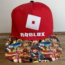 Roblox Hat Cap Snap Back Youth One Size Red Embroidered Logo Gaming Gamer