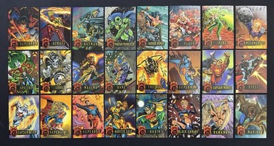 1996 Fleer DC Firepower Outburst Complete Set 1-80 + 1-20 Fire Power Inserts