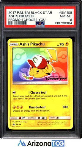 Ash's Pikachu graded PSA 8 for sale on eBay