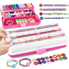 Friendship Bracelet Making Kit for Girls, 3-Layer Storage Box Arts and Crafts...