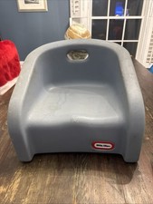 Vintage Little Tikes Blue Molded Child Dining Booster Seat With Handles