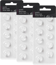 Hearing Aid Domes for Oticon Minifit Double Vent Bass Domes: 3 Packs (10Mm), Uni