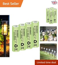 Eco-Friendly AA Solar Light Batteries 300mAh 1.2V - 4-Pack Rechargeable Solution 14.39 per battery