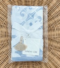 NEW Serena  Lily Wentworth Percale Euro Pillow Sham-Coastal Blue