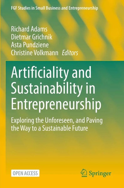 Artificiality And Sustainability In Entrepreneurship Richard Adams (U. A.) Buch-image