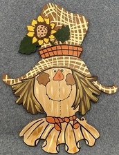 Hand-painted Scarecrow Door Hanger/wall decor/Wreath FALL AUTUMN Thanksgiving