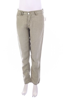 two women in the world Hose Leinen W27 olive grey