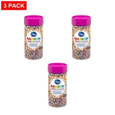 Kroger Rainbow Nonpareils Dessert Topping 3.75 oz - Pack of 3
