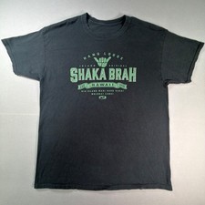 Hang Loose Shaka Brah Hawaii Souvenir T Shirt Black Graphic Tee Mens Large
