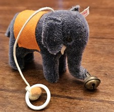 2007 Steiff Club Gift Elephant Hanging Ornament Mohair Stuffed Animal Plush