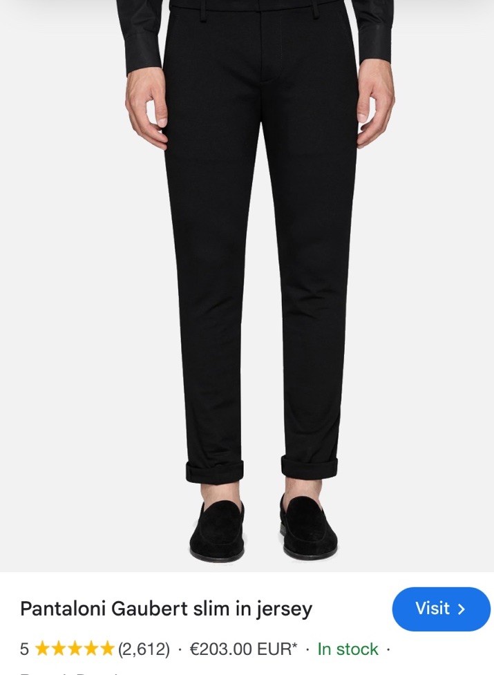 Dondup Men’s Straight leg trousers Black Crop Raw Roll Up Hem Stretch Waist 31” image 6