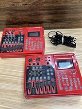 LOT OF 2 Fostex MR8 Digital Multitrack Recorder in Red POWERS ON UNTESTED