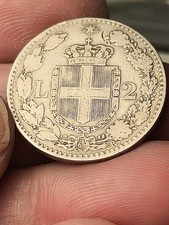 Regno d'Italia Umberto I  Moneta 2 Lire 1882 Argento 